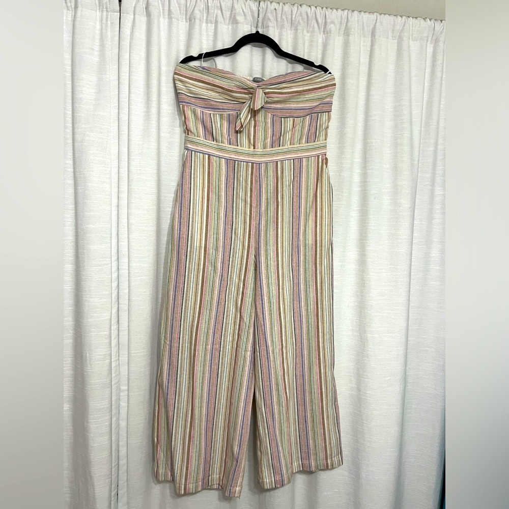 Multicolored striped romper